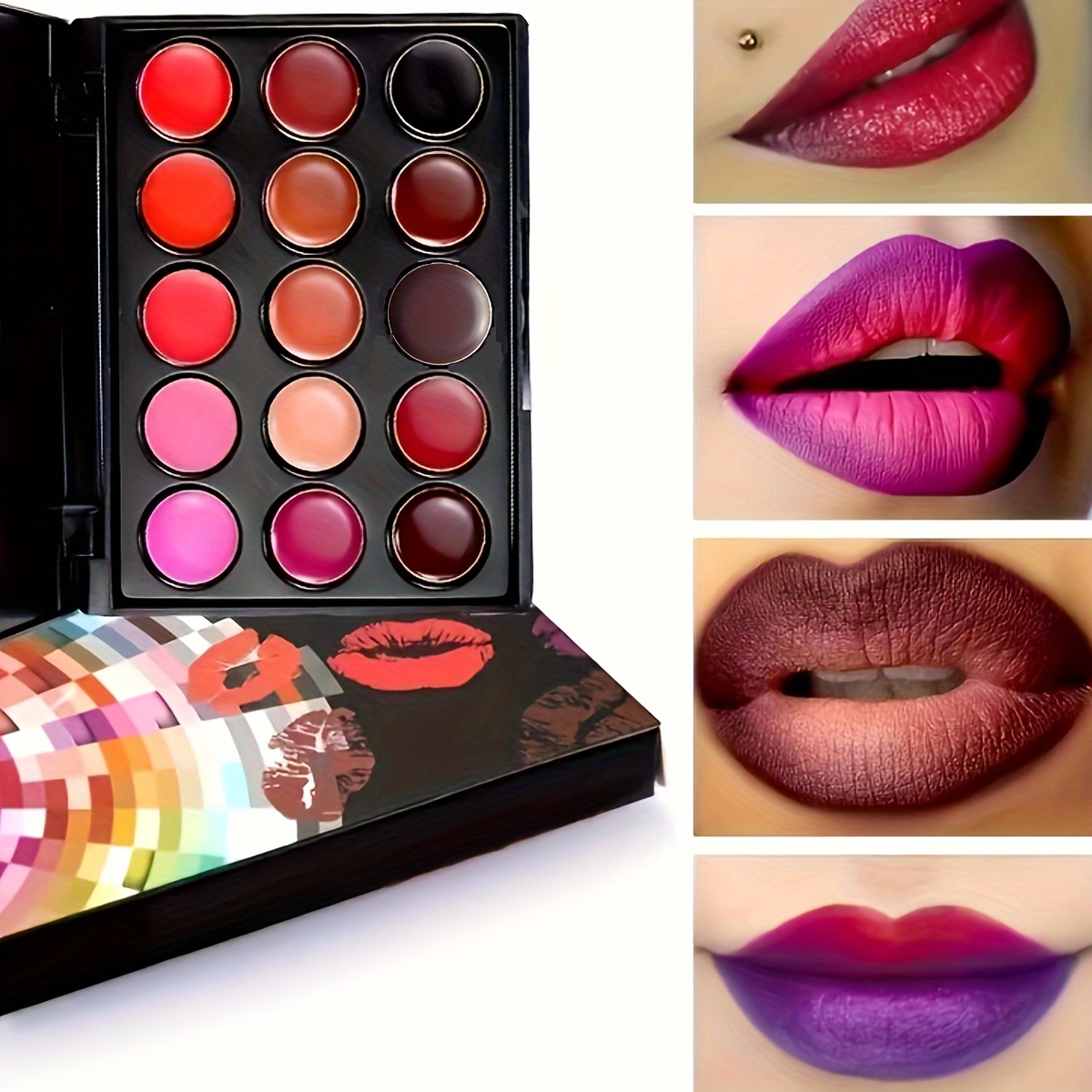 15 Colors Moisturizing Lip Balm Waterproof Lipstick Palette - Temu