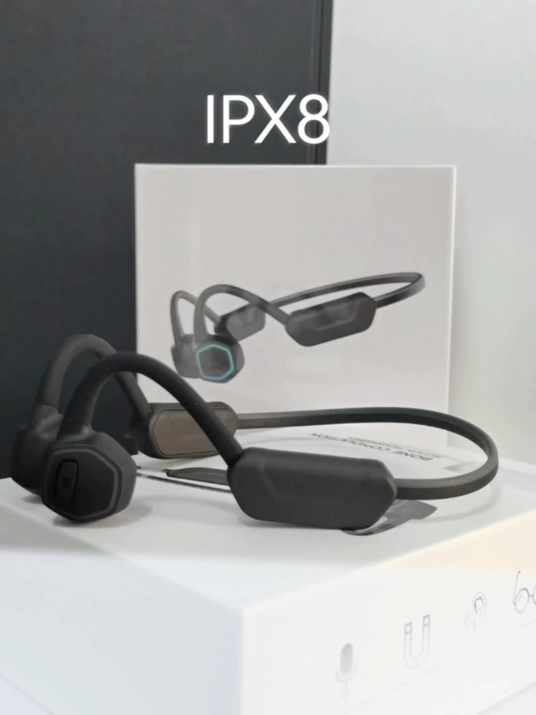 Auriculares de conducción ósea 8GB IPX8 a prueba de agua HIFI 8 horas MP3  Auriculares inalámbricos Auriculares a prueba de sudor con tapones para los  oídos para nadar Correr