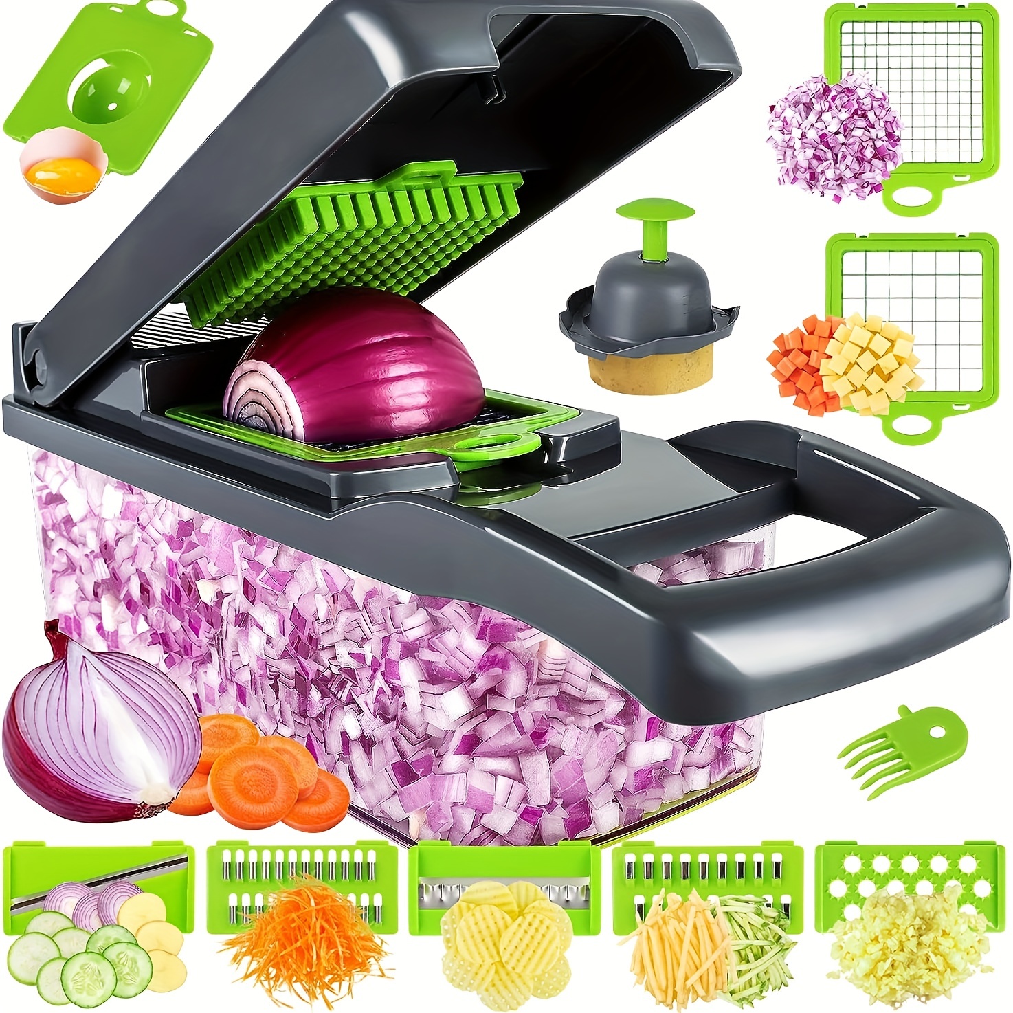 Quick Slicer Square Roller Chopper Vegetable Cutter - Temu