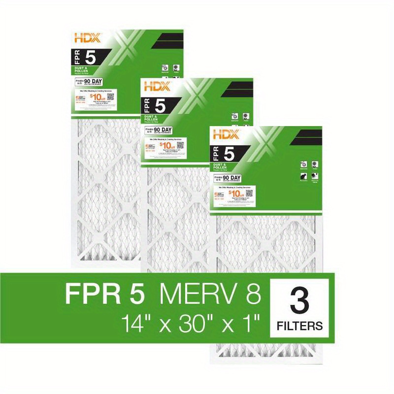 

Da06 14 In. X 30 In. X 1 In. Standard Pleated Furnace Air Filter Fpr 5, 8 (3-pack)