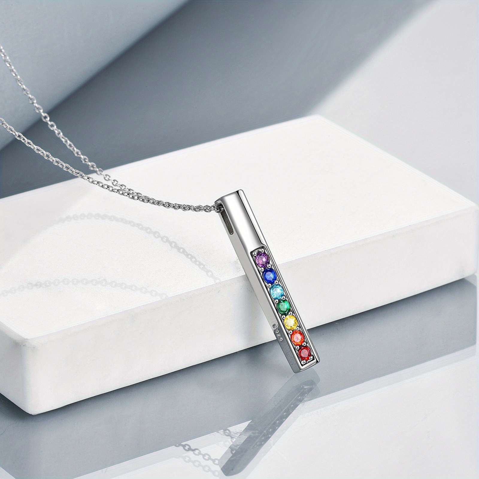 925 Sterling Silver Chakra Pendant Necklace