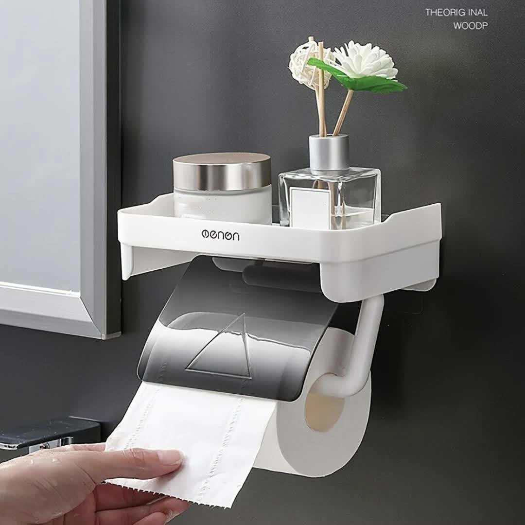Stainless Steel Paper Towel Holder Long Short Self Adhesive Toilet Roll  Paper Holder No Hole Punch Punch-free