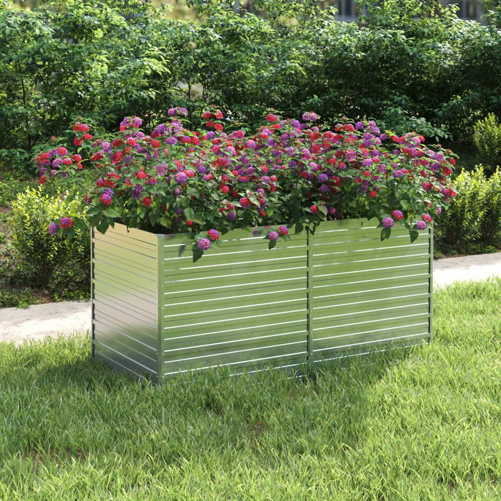 

Garden Raised Bed 160x80x77 Cm Galvanized