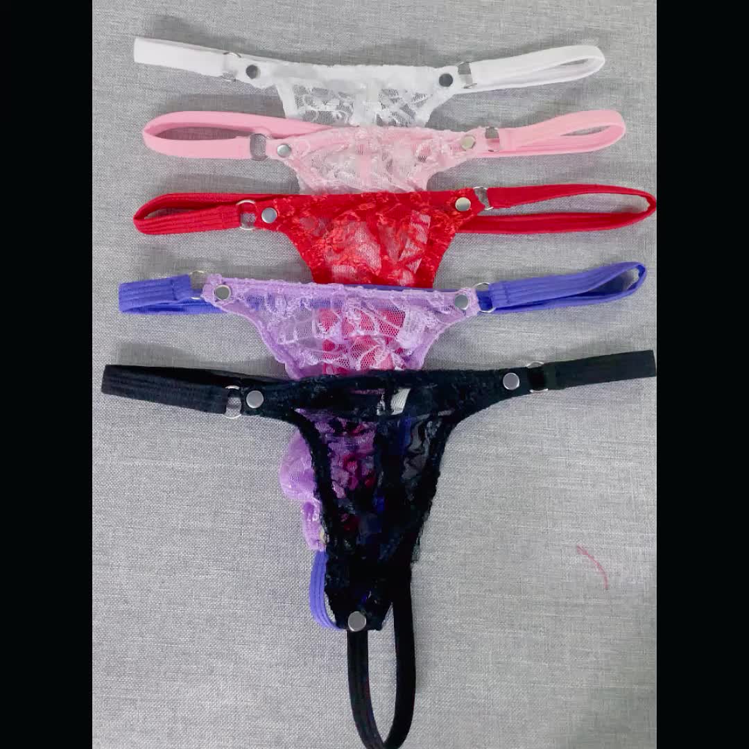Transparent Lace Men's Thongs Underwear Show Buttocks New - Temu