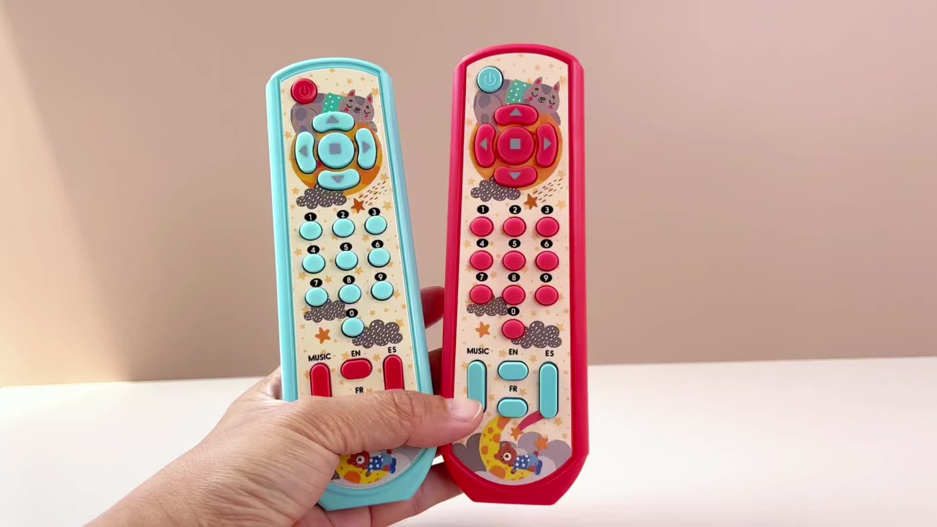 Jouet télécommandé pour bébé, télécommande TV pour enfants tout-petits,  jouet réaliste avec de vrais boutons qui font des sons cadeaux pour enfants