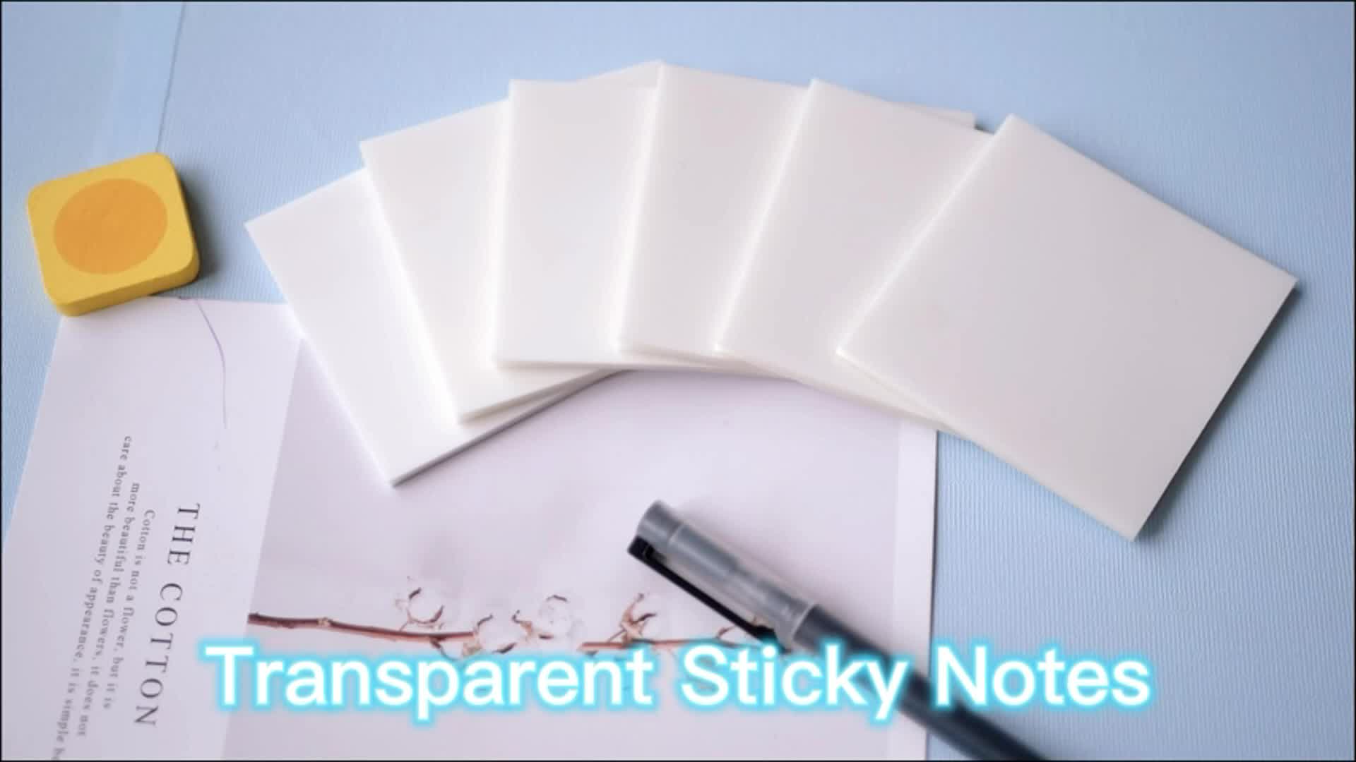 Vicloon Note Adesive Trasparenti, 8 Pacchi 400 Foglio Blocchi Per Appunti  Foglietti Adesivi Per Ufficio, 75 * 75mm Colore Trasparente Impermeabile  Sticky Notes con Penna a Sfera Colorata : : Cancelleria e prodotti  per ufficio