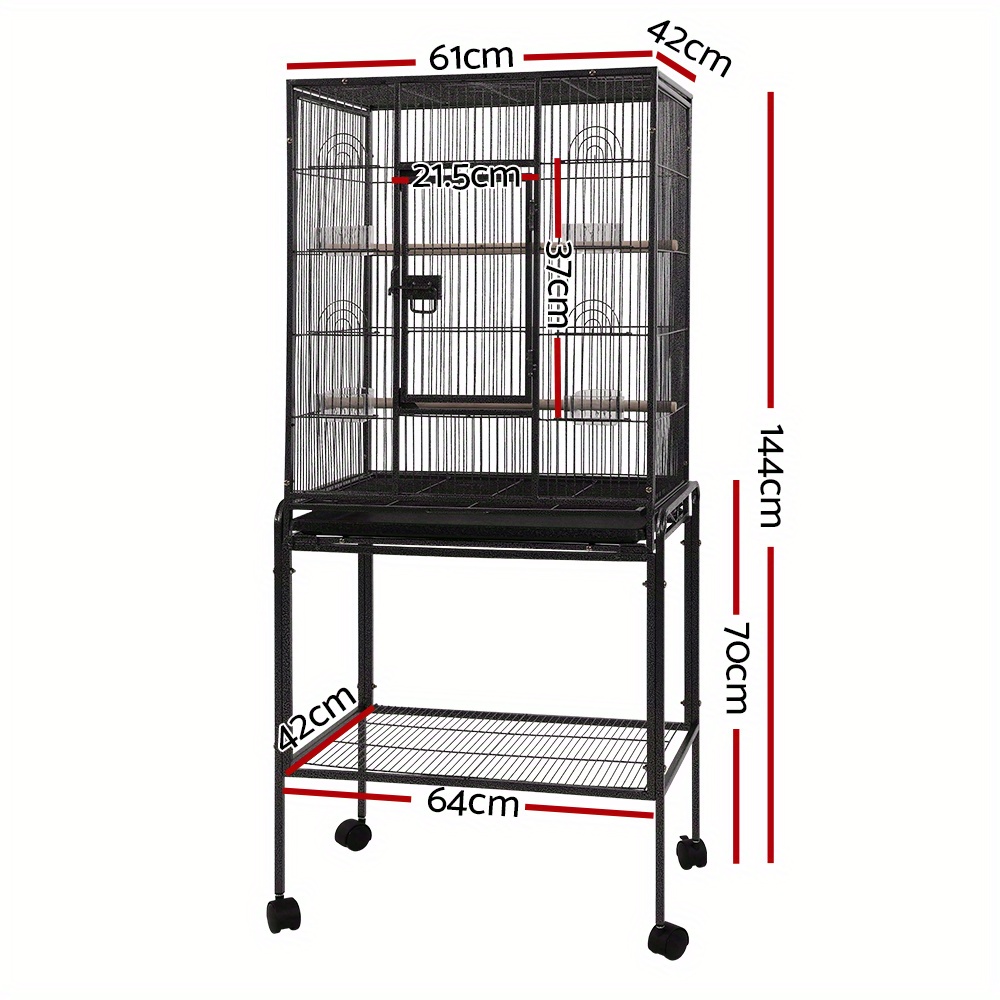 i pet bird cage large cages 144cm parrot aviary stand alone budgie wheels castor Product details 2