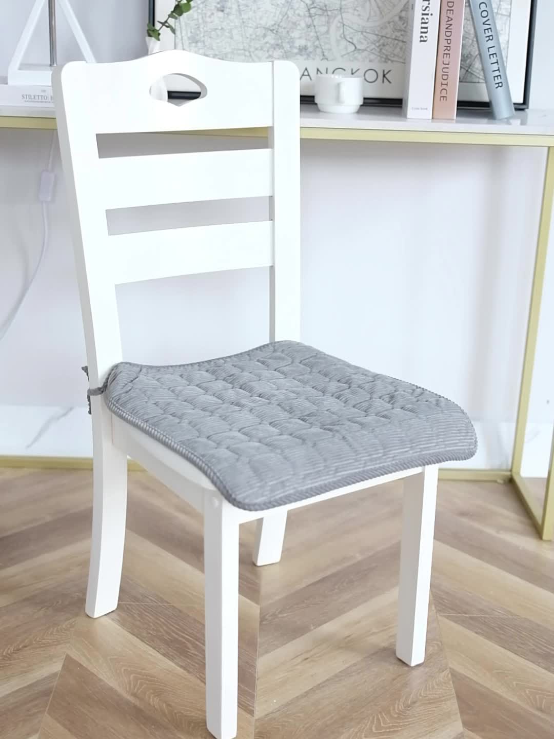 Non slip Corduroy Chair Cushion With Classic Checkered - Temu