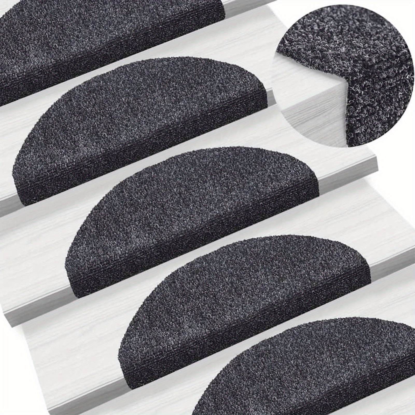 

15-piece Self-adhesive Stair Mats Needle Felt 65x21x4cm