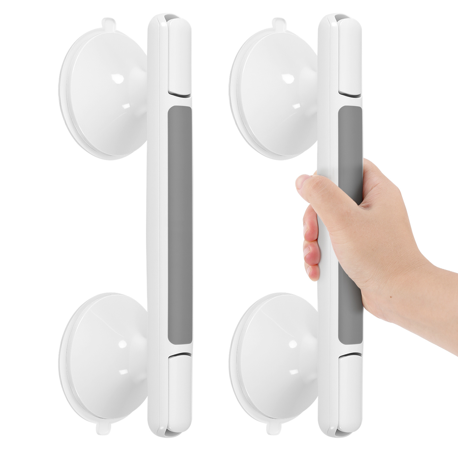 Grab Bars For Seniors, Max 110kg, Shower Grab Bar (no Drilling Required), 32cm, Suction Cup Mount, Removable Shower Grab Bar, Bathtub Grab Bar For Bathroom, Bathtub And Shower Safety Grab Bars