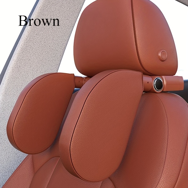 Almohada para reposacabezas de asiento de auto, soporte para cuello y  cabeza desmontable, almohada de alta calidad, ajustable 360 grados en ambos