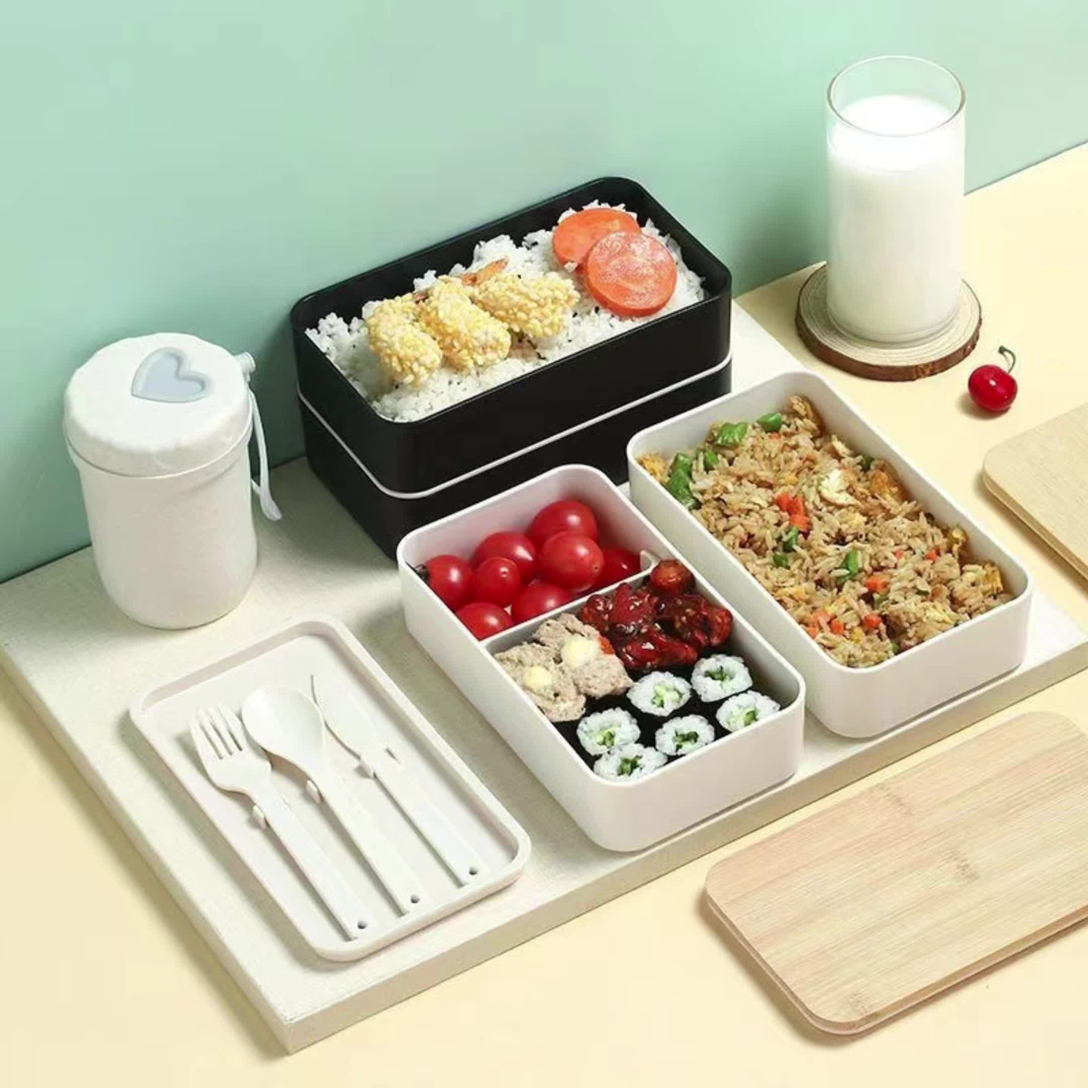 Single Layer Lunch Box With Bamboo Lid Microwaveable Bento - Temu