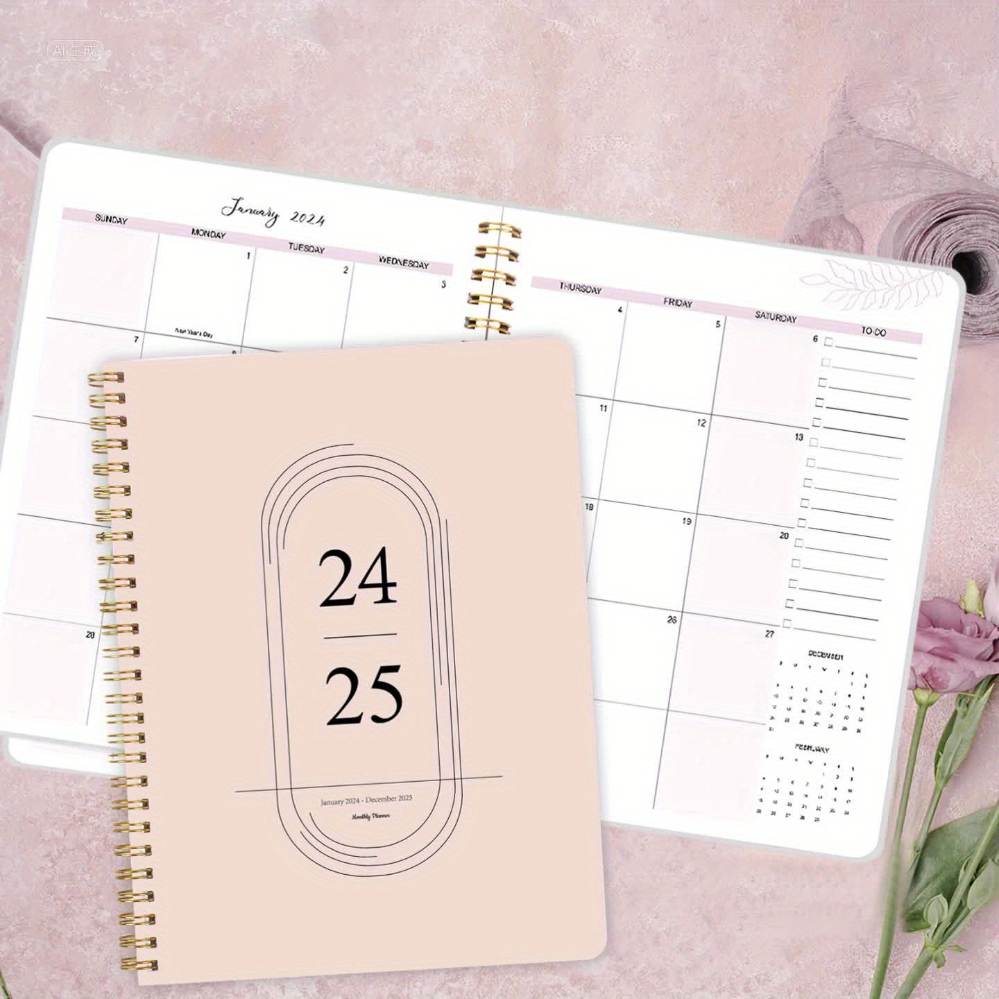 Monthly And Weekly Planner To Do Goal Notes Run From January - Temu