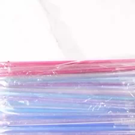 Stitch 12 Plastic Reusable Straws 