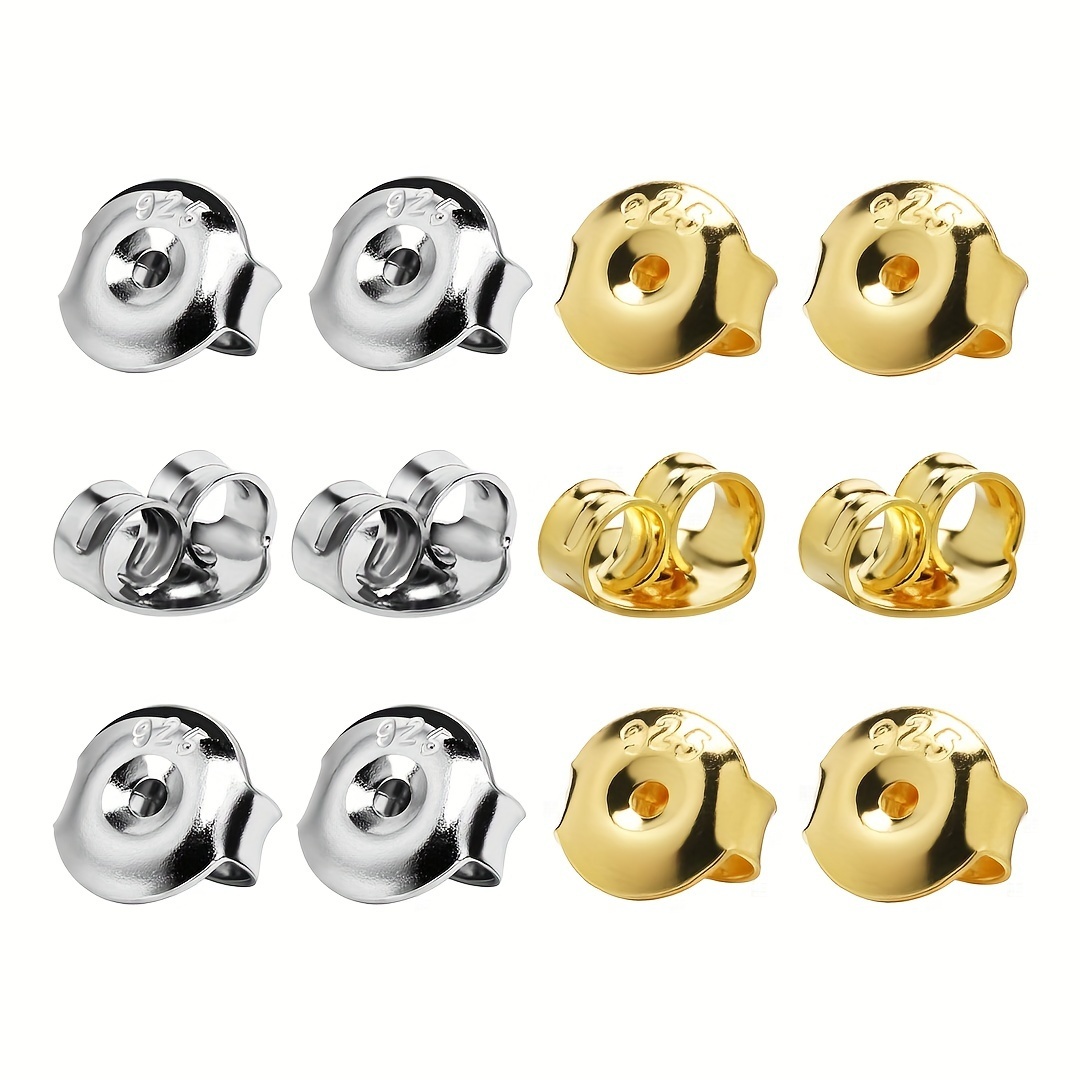 1 Pairs Earring Backs For Droopy Ears, Big Earring Lifters Supports Backs  For Studs Heavy Earrings Large Locking Earring Backings Replacement  Backstop Secure Comfortble Earrings Stopper