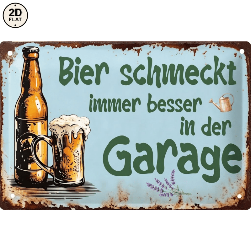 Image of 2d Flat - 1pc Metal Sign. Beer Better , Perfect For Home, Office, Bar, Outdoor Decor 20x30cm 2d Flat