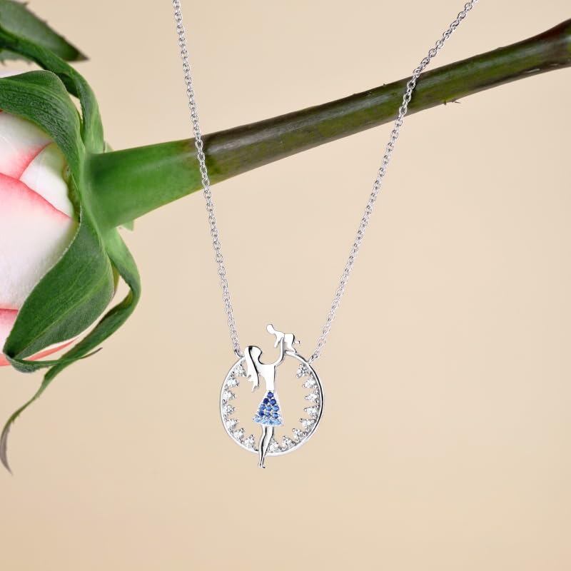 925 Sterling Silver Mother Necklace for Casual Attire