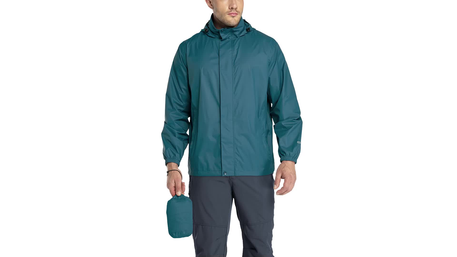 Man Breathable Fishing Jacket Long Sleeve Slouchy Loose Rain Coats