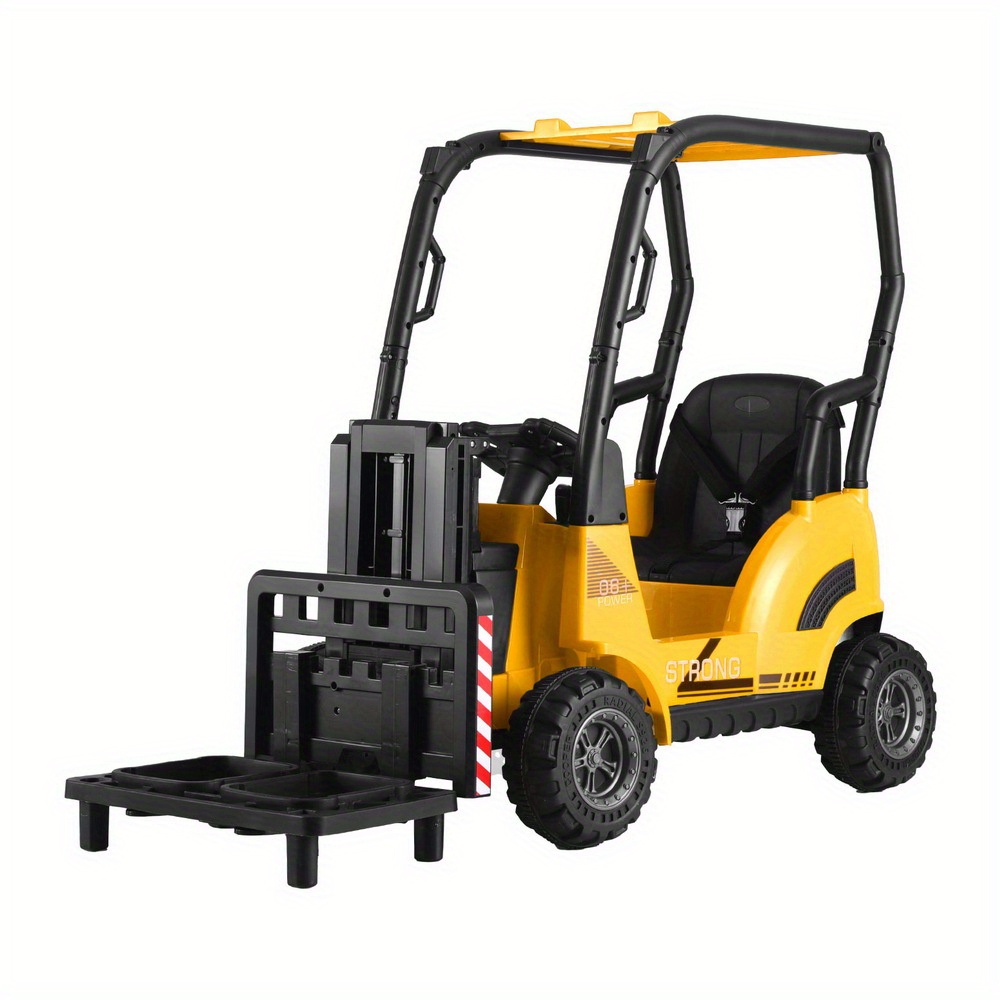 kids electric ride on car forklift loader toys cars horn remote 12v yellow Product details 1
