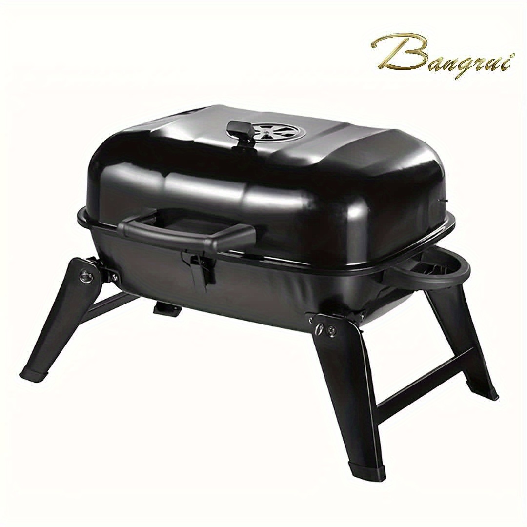 1pc Charcoal BBQ Grill, High Quality Barbecue Mini Portable Charcoal  Grills, Mini Barbecue Grill, Small Tabletop Grills For Outdoor Cooking,  Grilling, Foldable Table Top Grills For Camping, Picnic Etc