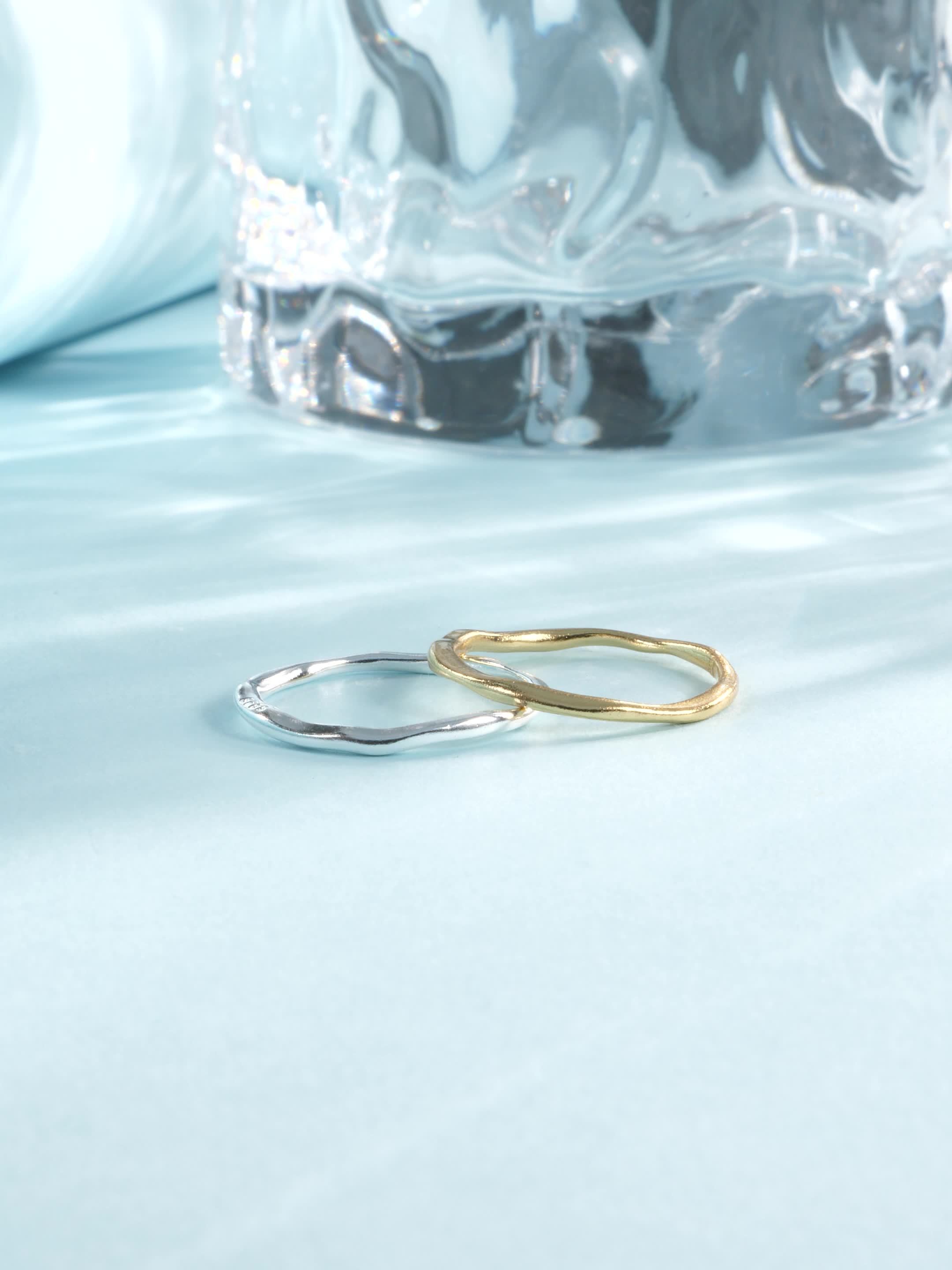 925 Silver Geometric Twisted Ring Stackable Jewelry
