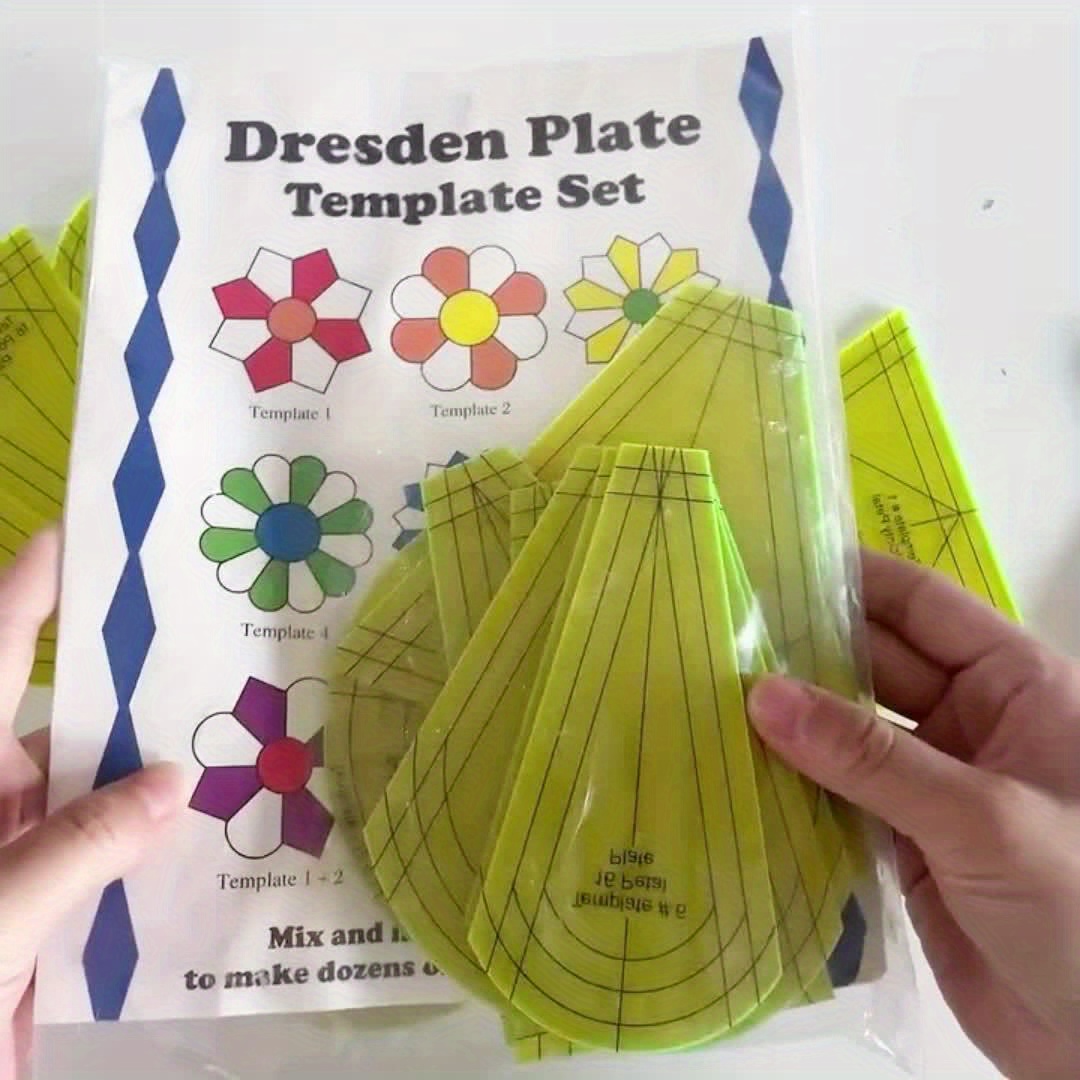 Sewing Rulers | Sewing Rulers Dresden Plate Template Set for Cutting  Patterns Sewing | Free Motion Quilting Templates for DIY Sewing Patchwork