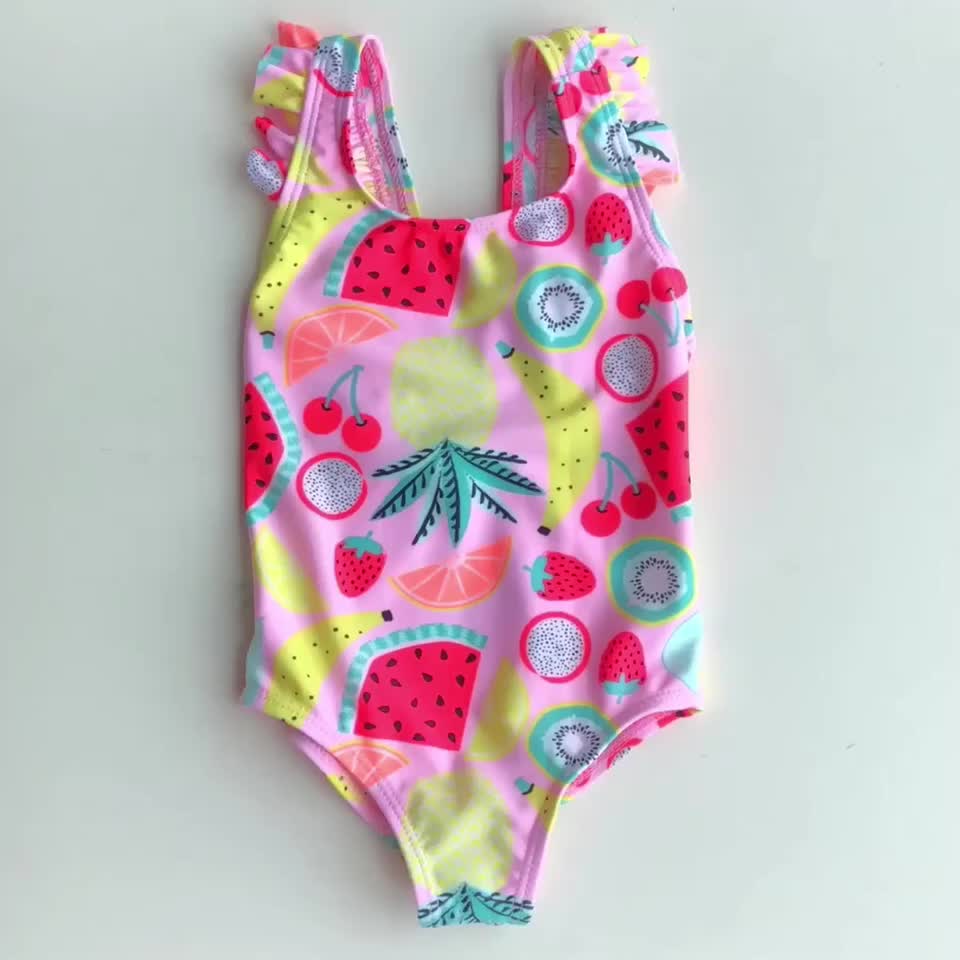 One Piece Fruit Graphic Swimsuit for Girls
