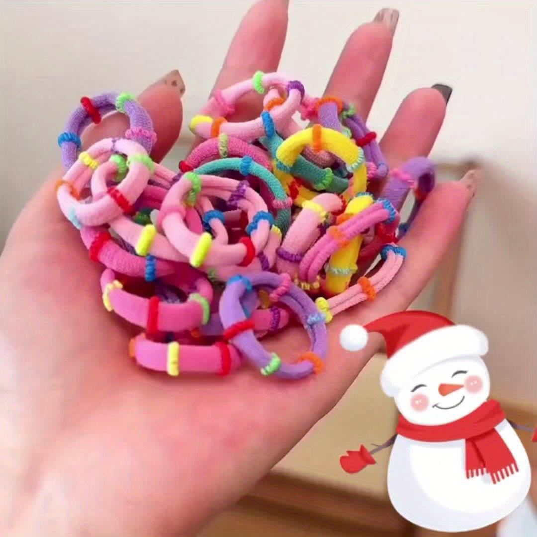 Bulk 100pcs Colorful Hair Bands, Soft Microfiber