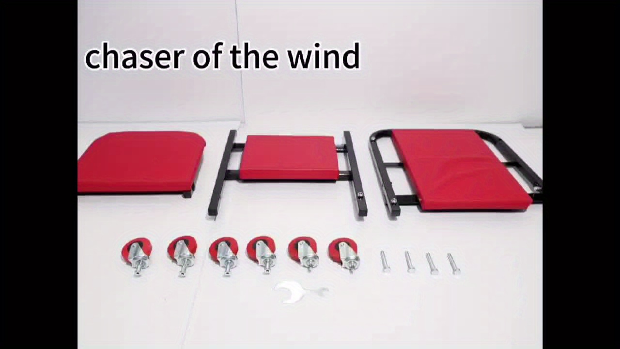 36 Inch 2-In-1 Z Crawling Seat a Garage Chair That Can Hold Around 500 Pounds, Features an Adjustable Rolling Folding Design for Car Repairs, And Comes with 6 Heavy-Duty Swivel Casters Measuring 2.5 Inches Each 12 36 Inch 2-In-1 Z Crawling Seat a Garage Chair That Can Hold Around 500 Pounds, Features an Adjustable Rolling Folding Design for Car Repairs, And Comes with 6 Heavy-Duty Swivel Casters Measuring 2.5 Inches Each - Image 12