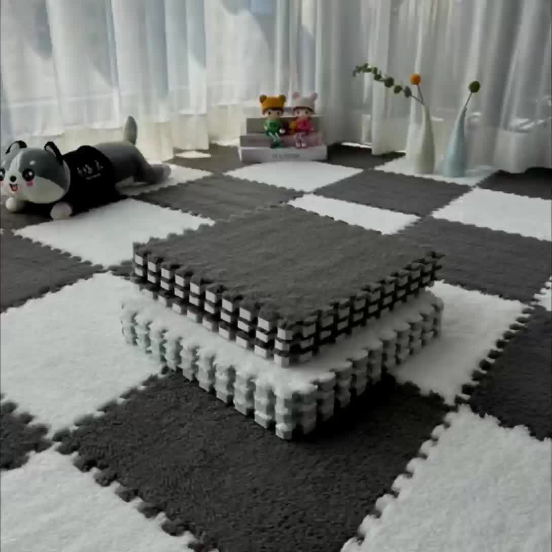 Interlocking Foam Mats Soft Floor Milk Mat For Home Plush Foam