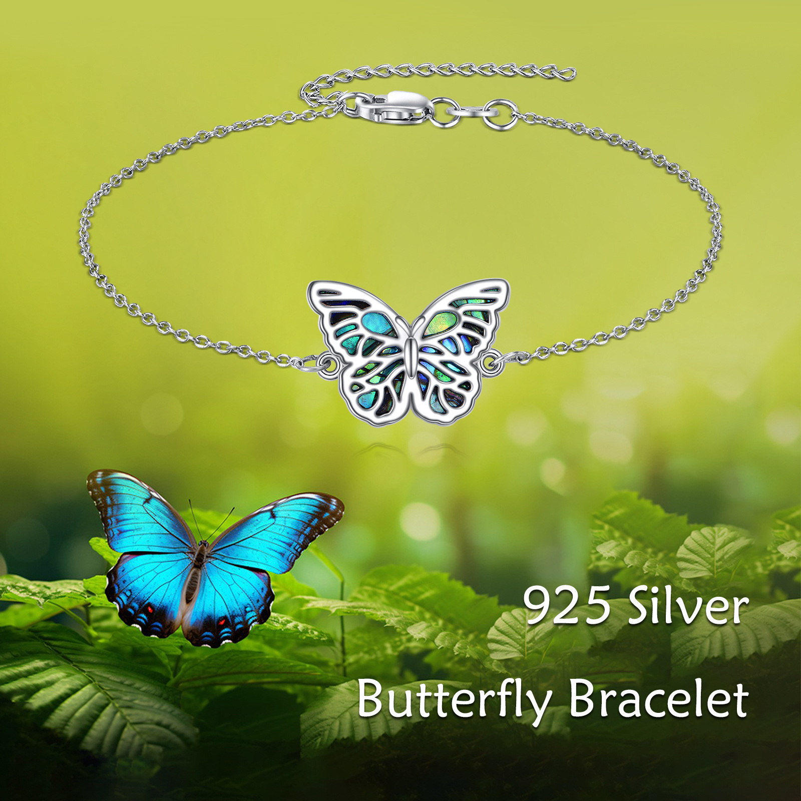 Sterling Silver Butterfly Bracelet for Women