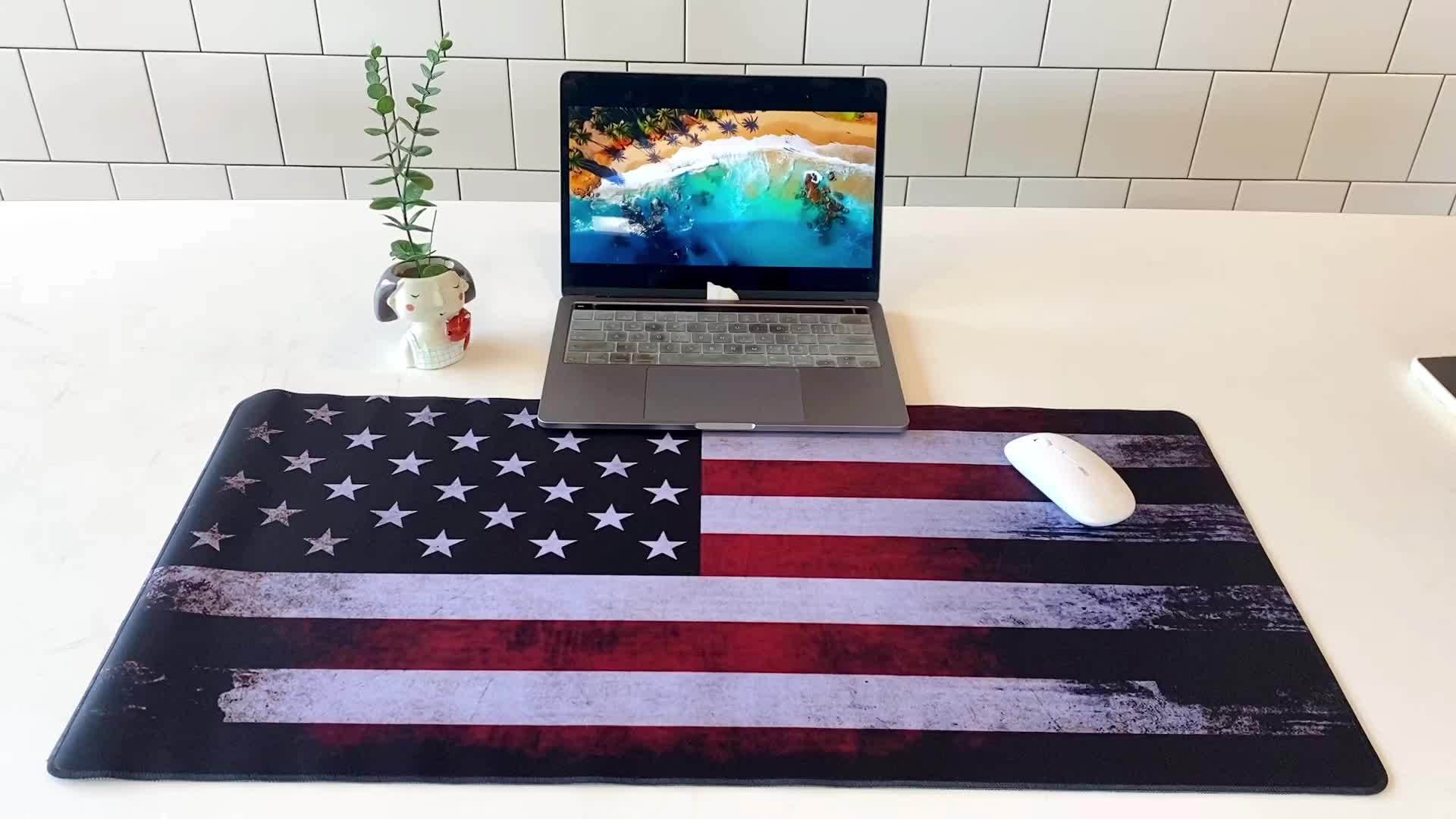 Personalized American Flag Mouse Mat: Non-slip Rubber Carpet Pad