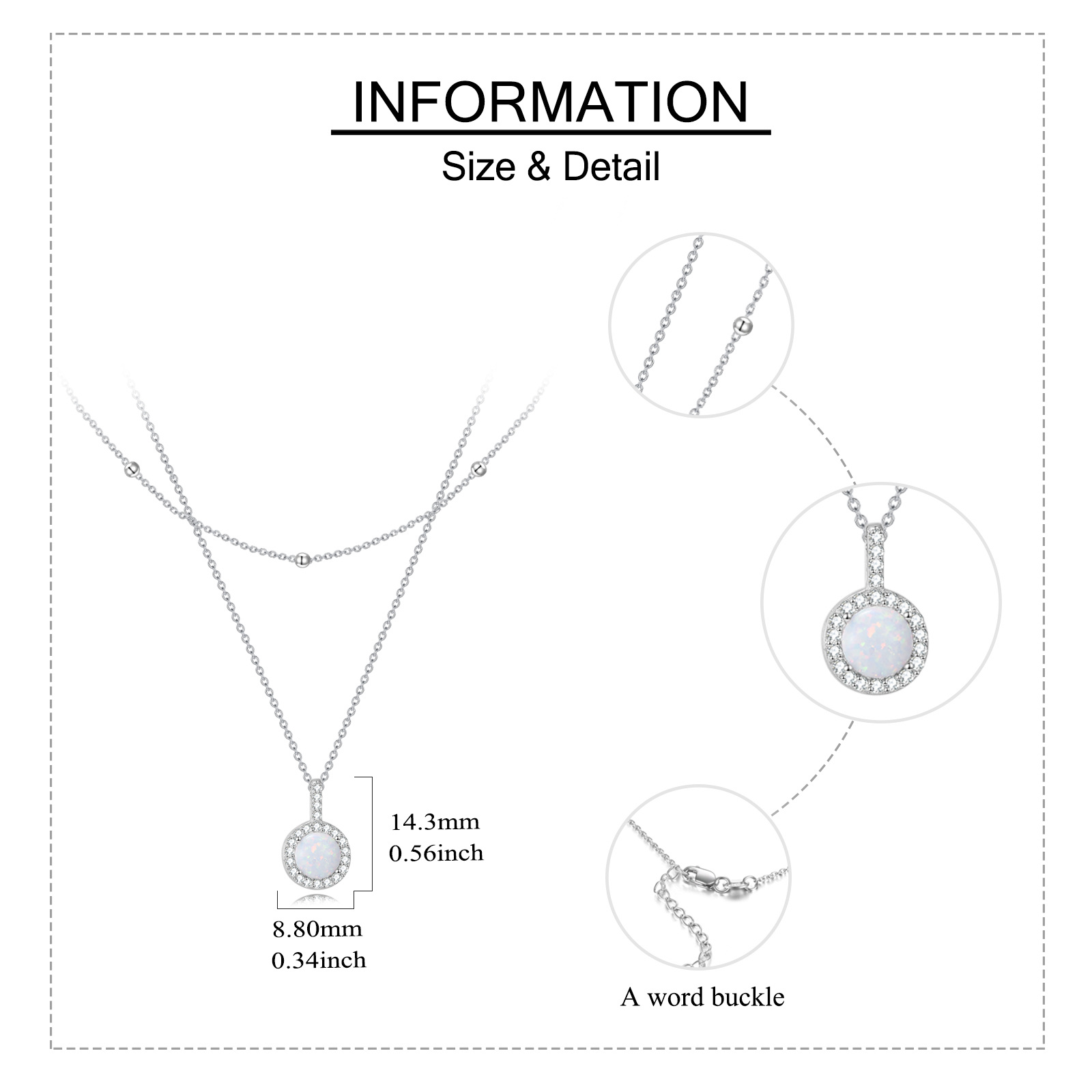 Women's Layered 925 Sterling Silver Gemstone Necklace