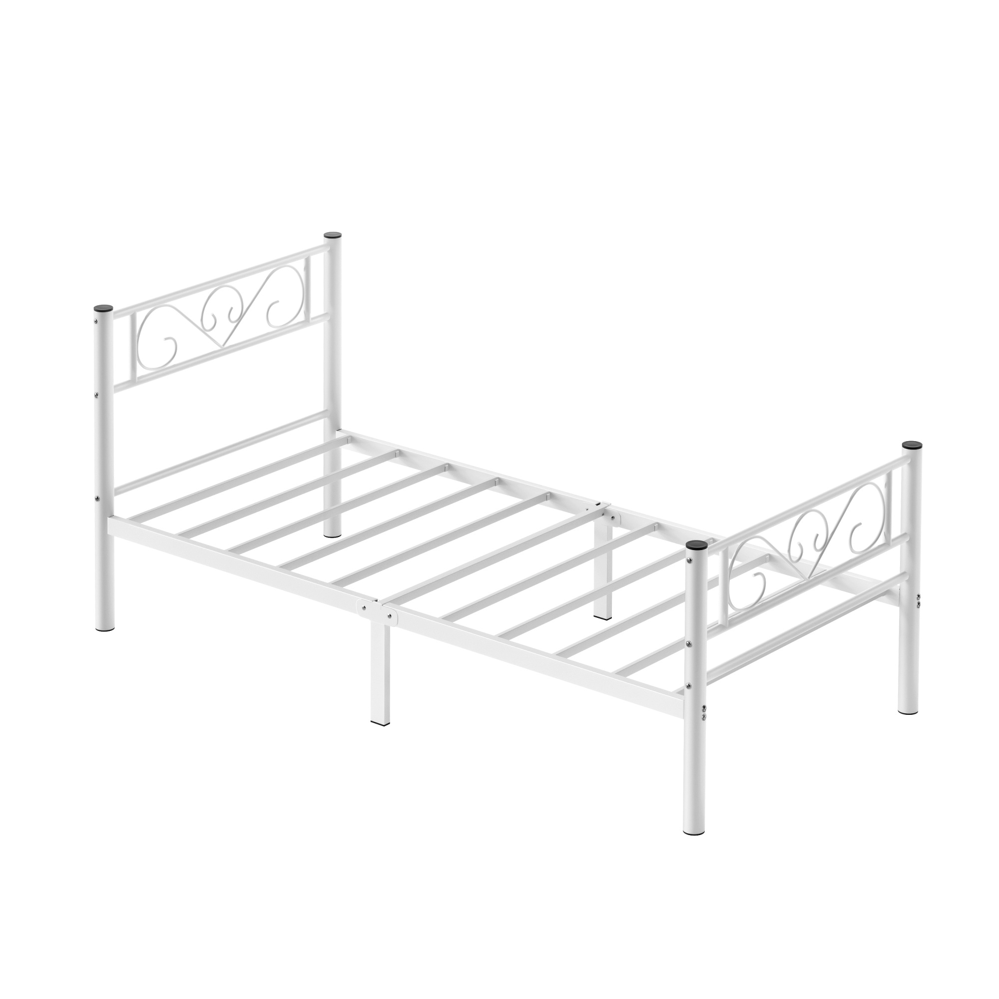 TEMU Cadre de lit simple VASAGLE, cadre de lit en métal, convient pour matelas de 90 x 190 cm, montage facile, pour , chambre