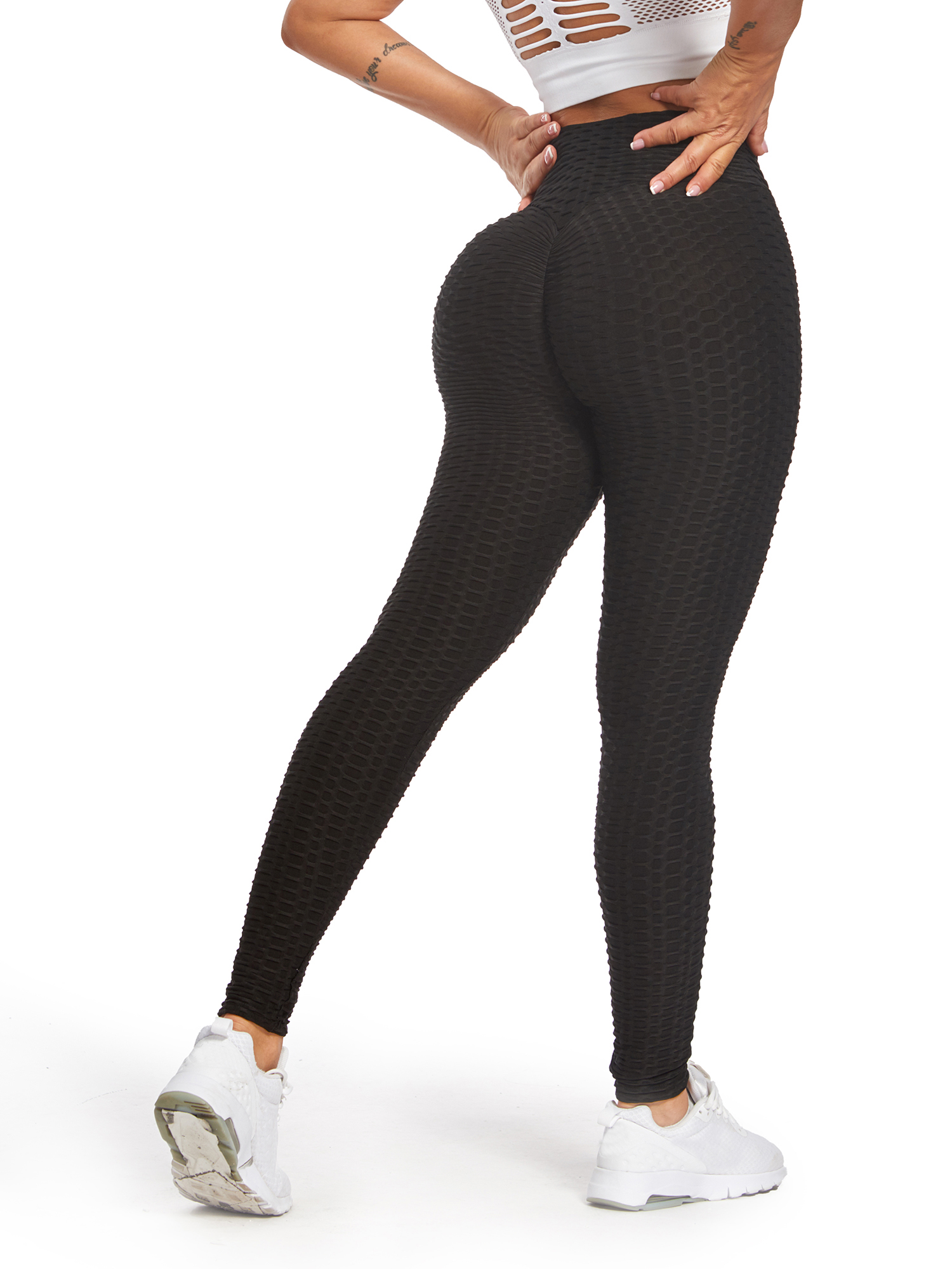 Shein Yoga Pants Woman XL High Waist Leggings Push Up Ruched Gym Workout  Booty