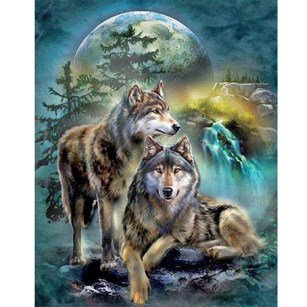 Diy Rhinestone Painting Kit Create Stunning Wolf And Animal - Temu