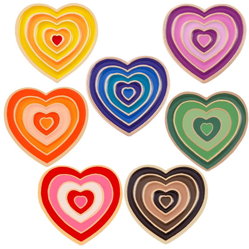 Creative Rainbow Gradient Peach Heart Shape Love Series - Temu