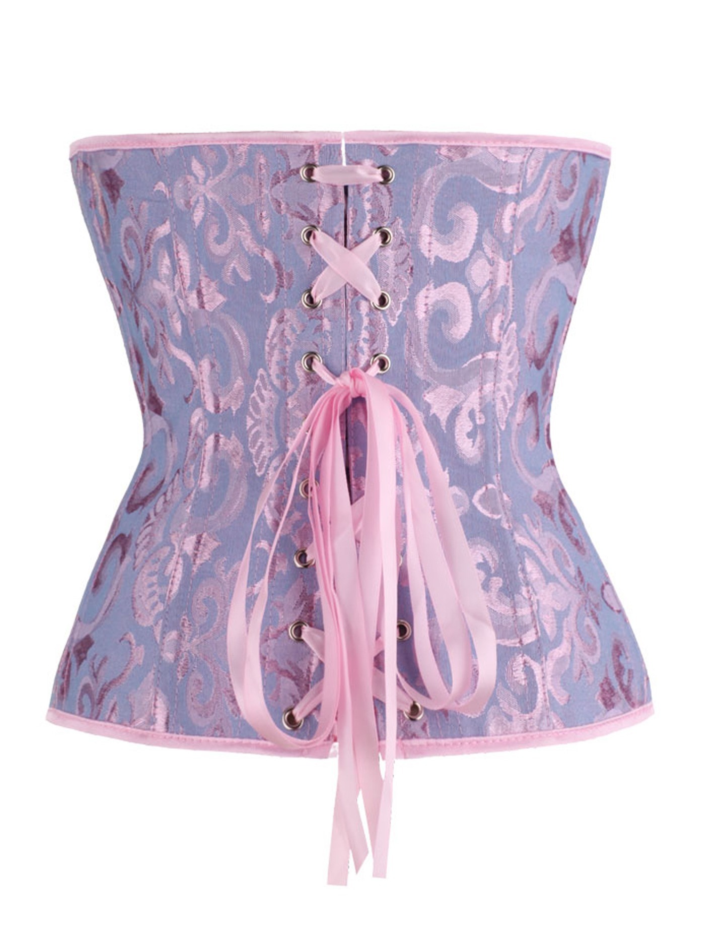 Lavish Sheer Lace Underwire Open Cup Underbust Corset In Lavender - Daisy  Corsets