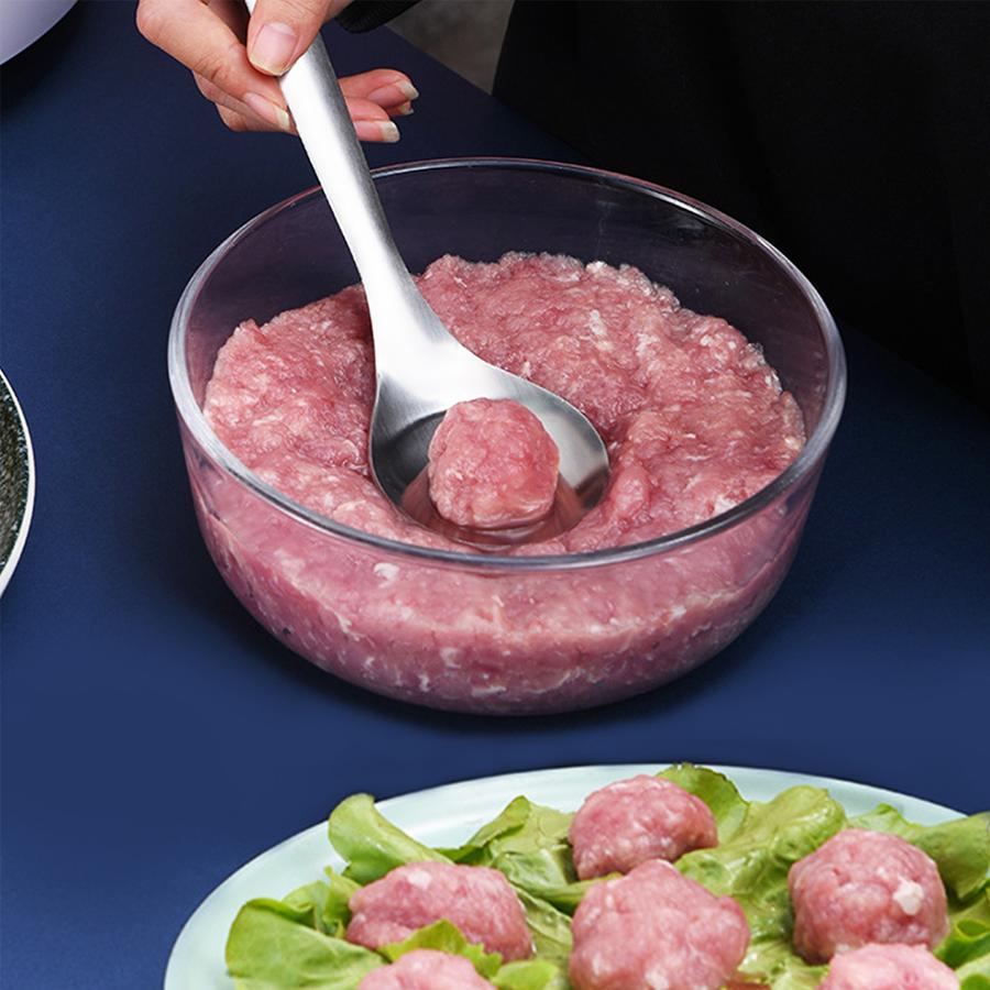 Set di polpette per polpette di pesce, stampo per hamburger per polpette  fai da te, cucchiaio multifunzione per gelato, accessori da cucina