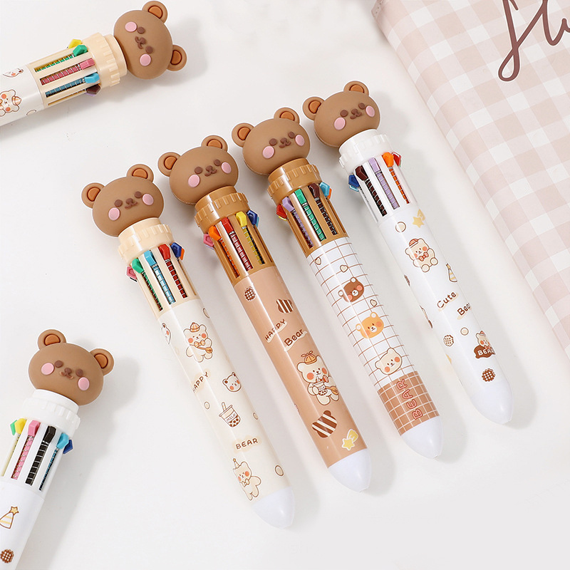 Cute Bear Mechanical Pencil Cartoon Automatic Pencil Kawaii - Temu