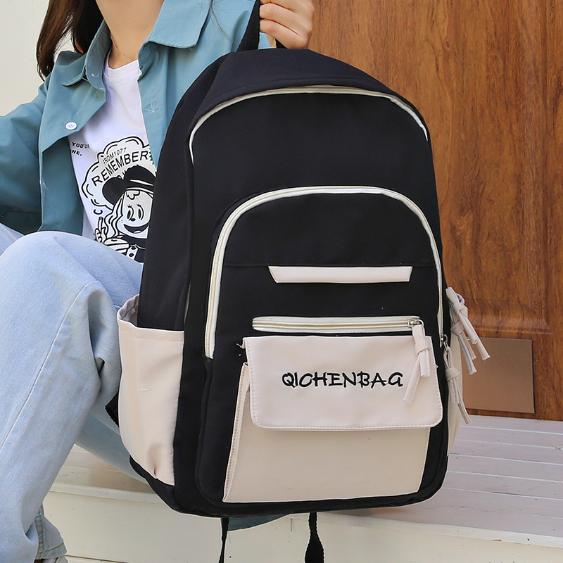 Simple Casual Canvas Backpack Travel Backpack School Bag - Temu