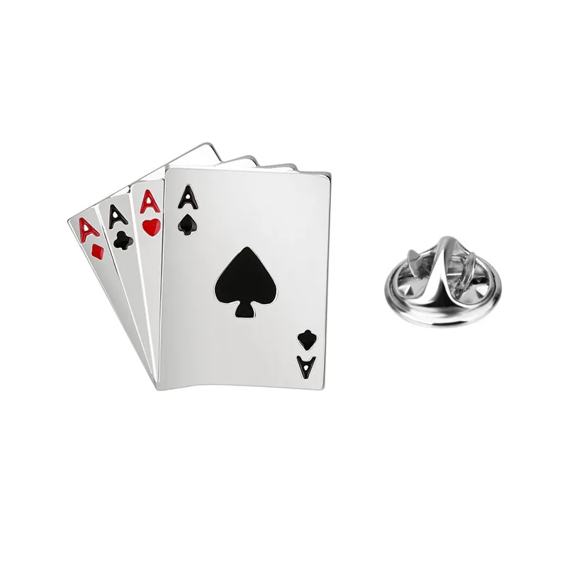 Ace Playing Card Pin Gamblers Lapel Pin Las Vegas Lucky Ace 