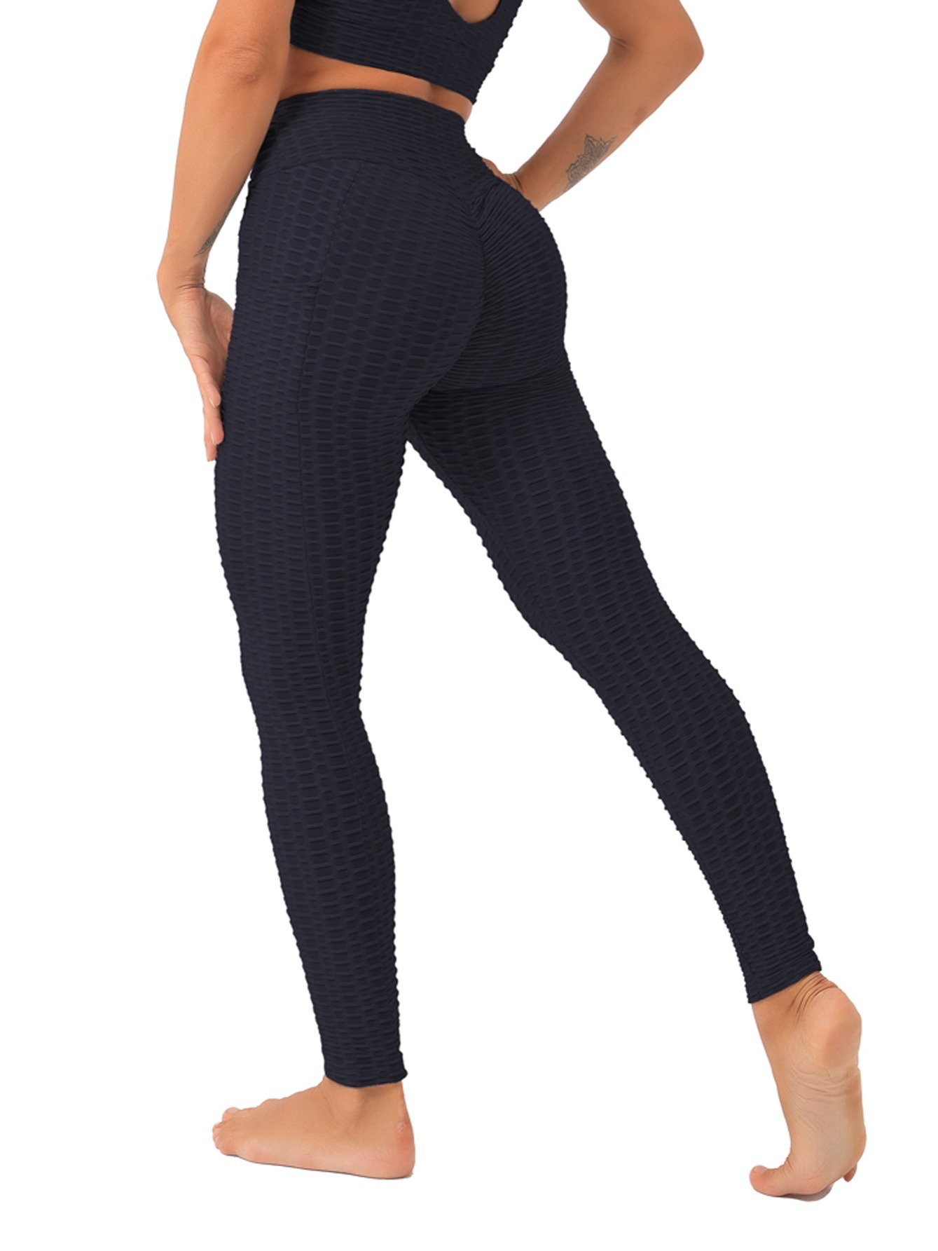 Women Anti-Cellulite Yoga Pants Butt Lift Leggings Pocket Push Up