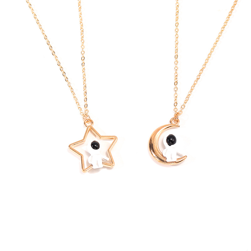 cute moon and star necklace