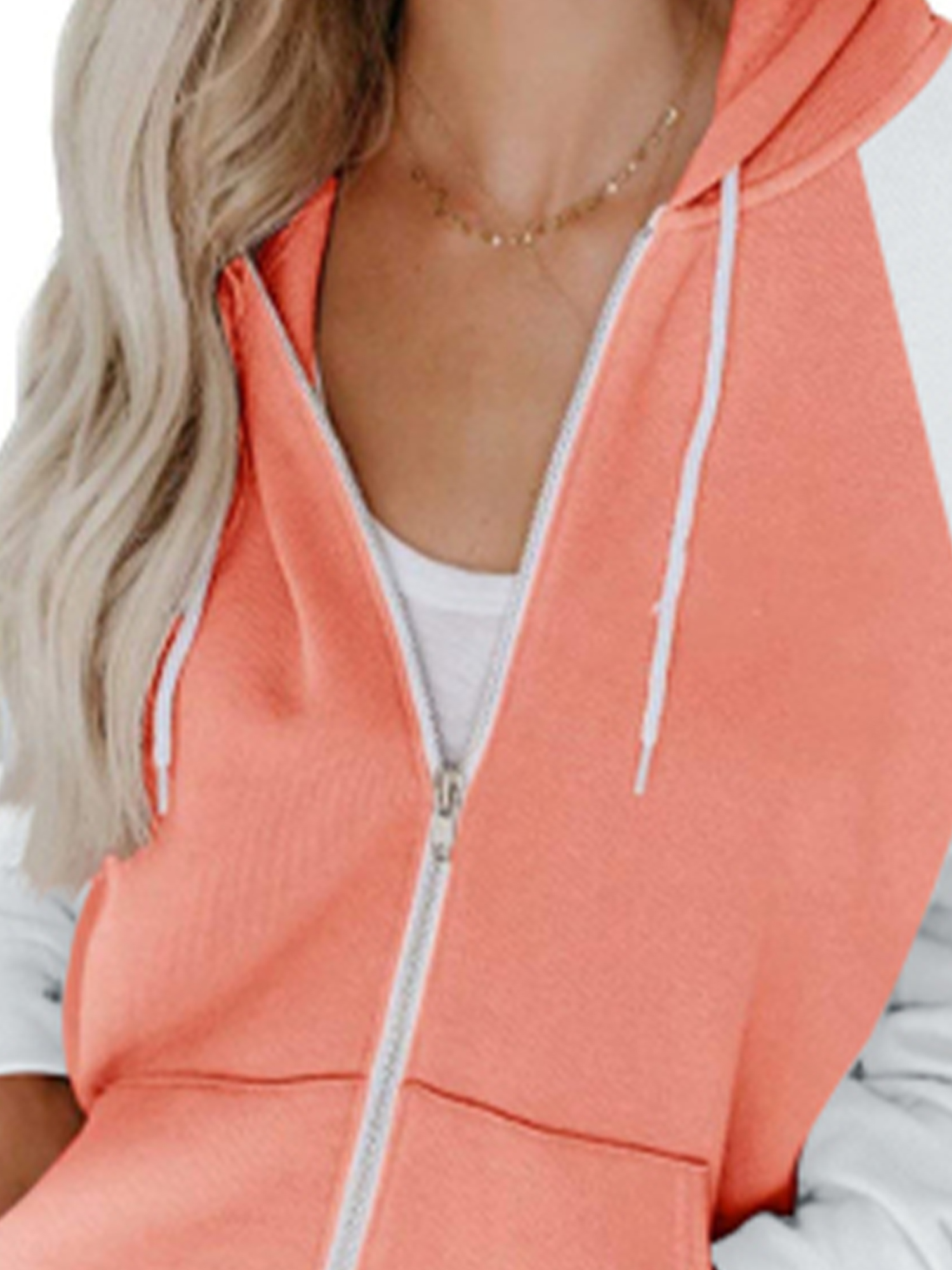 Women s Sweatshirt Colorblock Zip Hoodie Temu