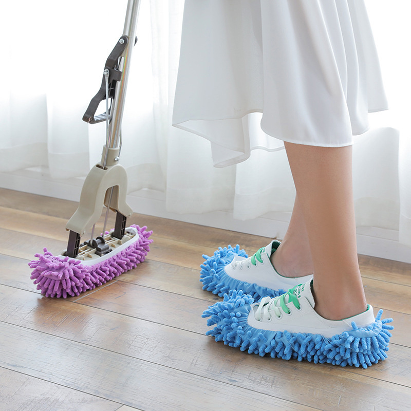 Mop Slippers, Household Chenille Mop Slippers, Absorbent Non-slip Floor  Cleaning Mopping Shoes, Lazy Mop Slippers, Cleaning Supplies, Cleaning  Tool, Back To School Supplies - Temu