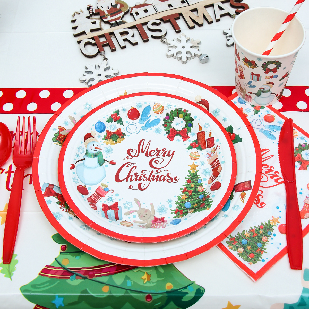 Paper Plates Paper Cups Christmas Decorations - Temu