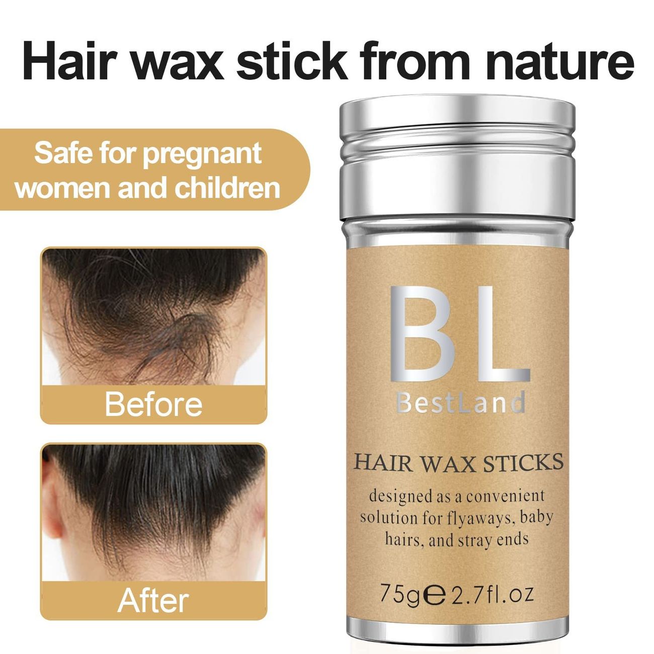 Hair Wax Stick Flyaways Hair Stick Styling Wax For Hair Edge Control -  Beauty & Personal Care - Temu