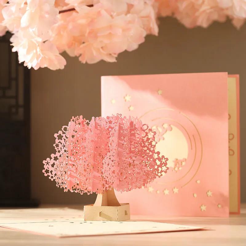 Beautiful Cherry Blossom Pop Up Card - Perfect for Any Occasion & Loved Ones!