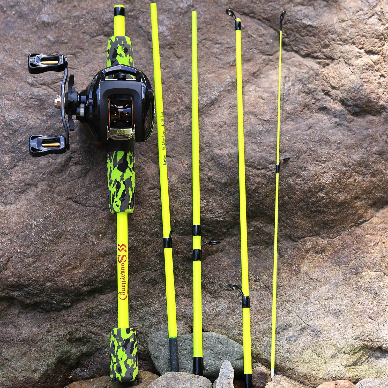 Sougayilang Ultralight Fishing Rod Reel Combos Portable High